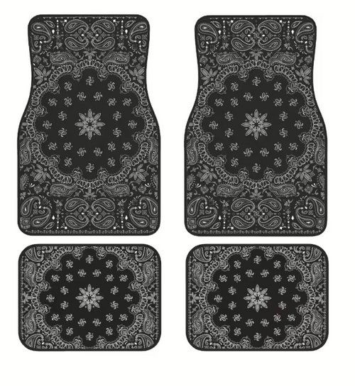 Bohemian Black Car Mats